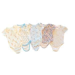 Lot of 5 Baby Girl One-Piece Bodysuits Kyle & Deena Nicole Miller 0 - 3 Months